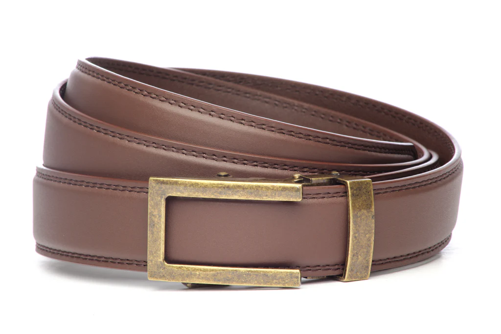 1.25" Chocolate Leather w/buckle - Image 3