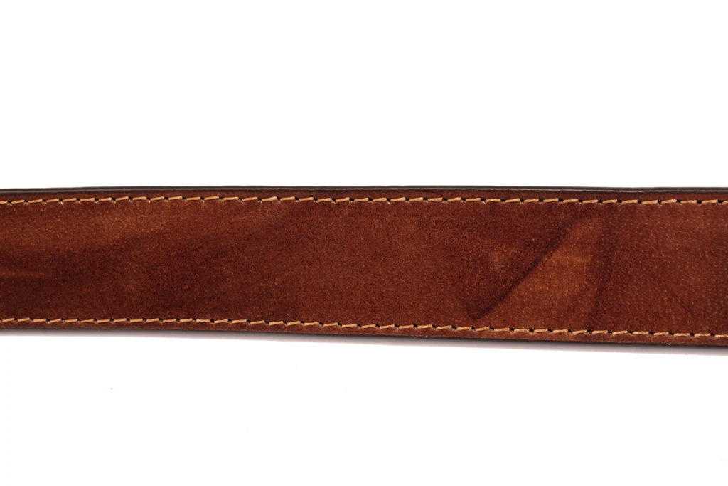 1.25" Marbled Tan Vegetable Tanned Leather Strap - Image 4