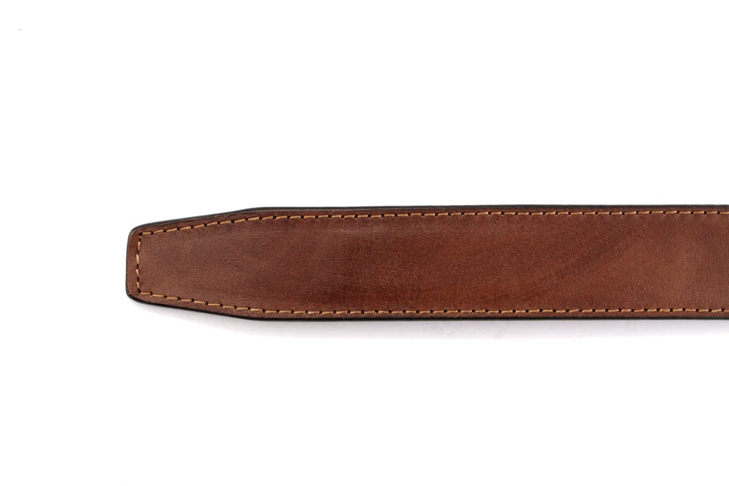1.25" Marbled Tan Vegetable Tanned Leather Strap - Image 6