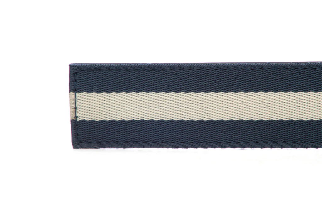 1.25" Navy-White Stripe Cloth Strap - Image 3