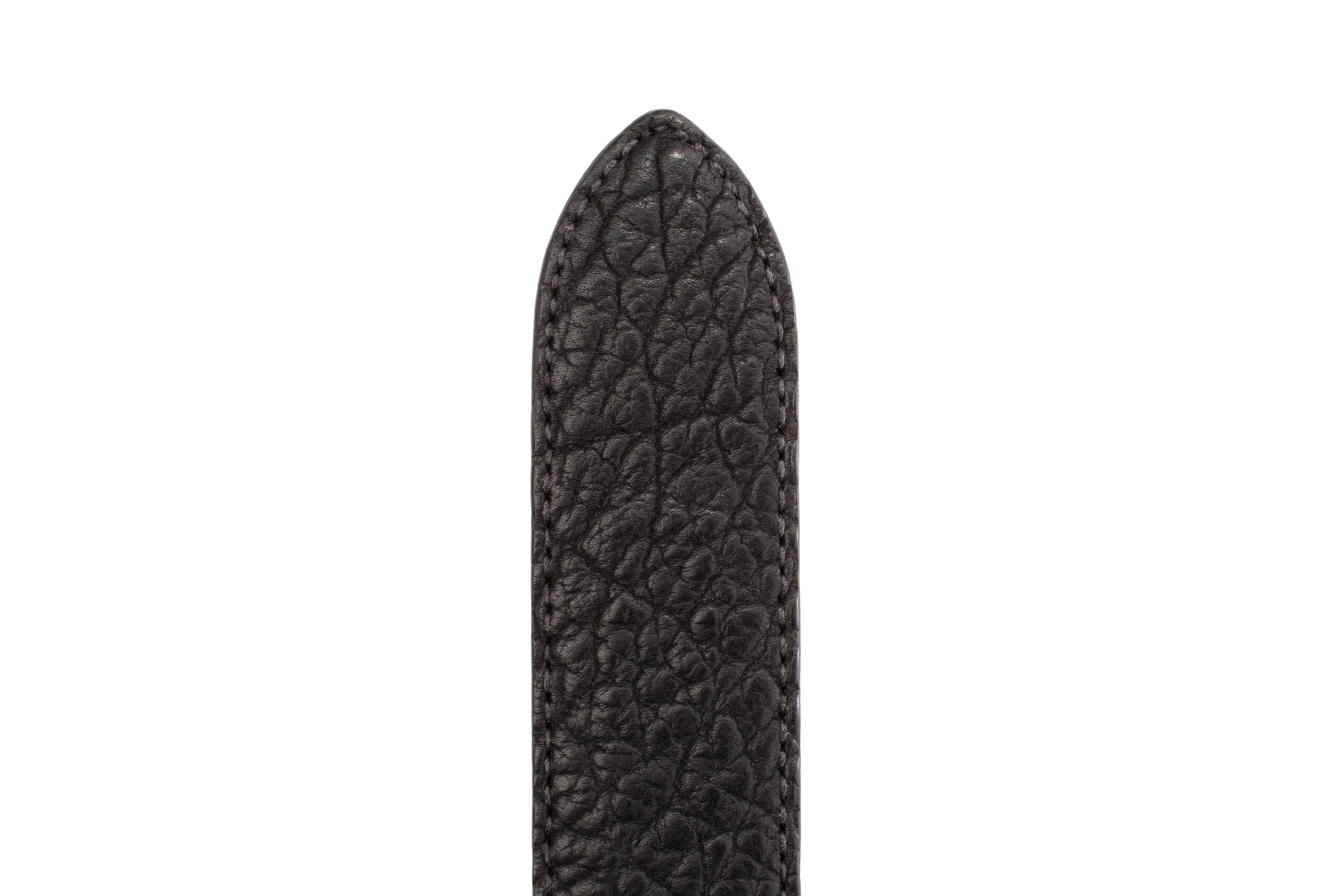 1.5" Black American Bison Leather Strap - Image 3