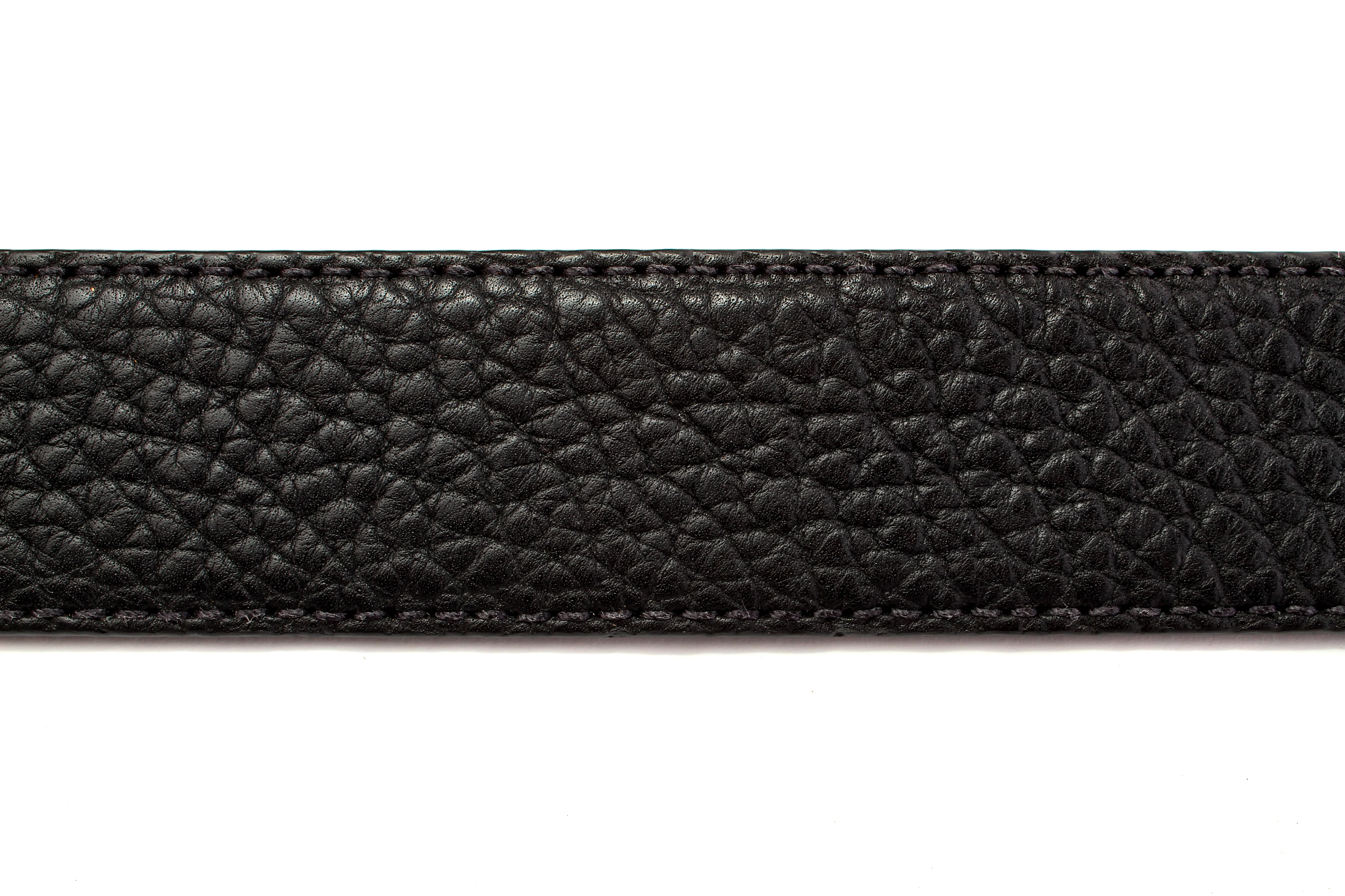 1.5" Black American Bison Leather Strap - Image 4