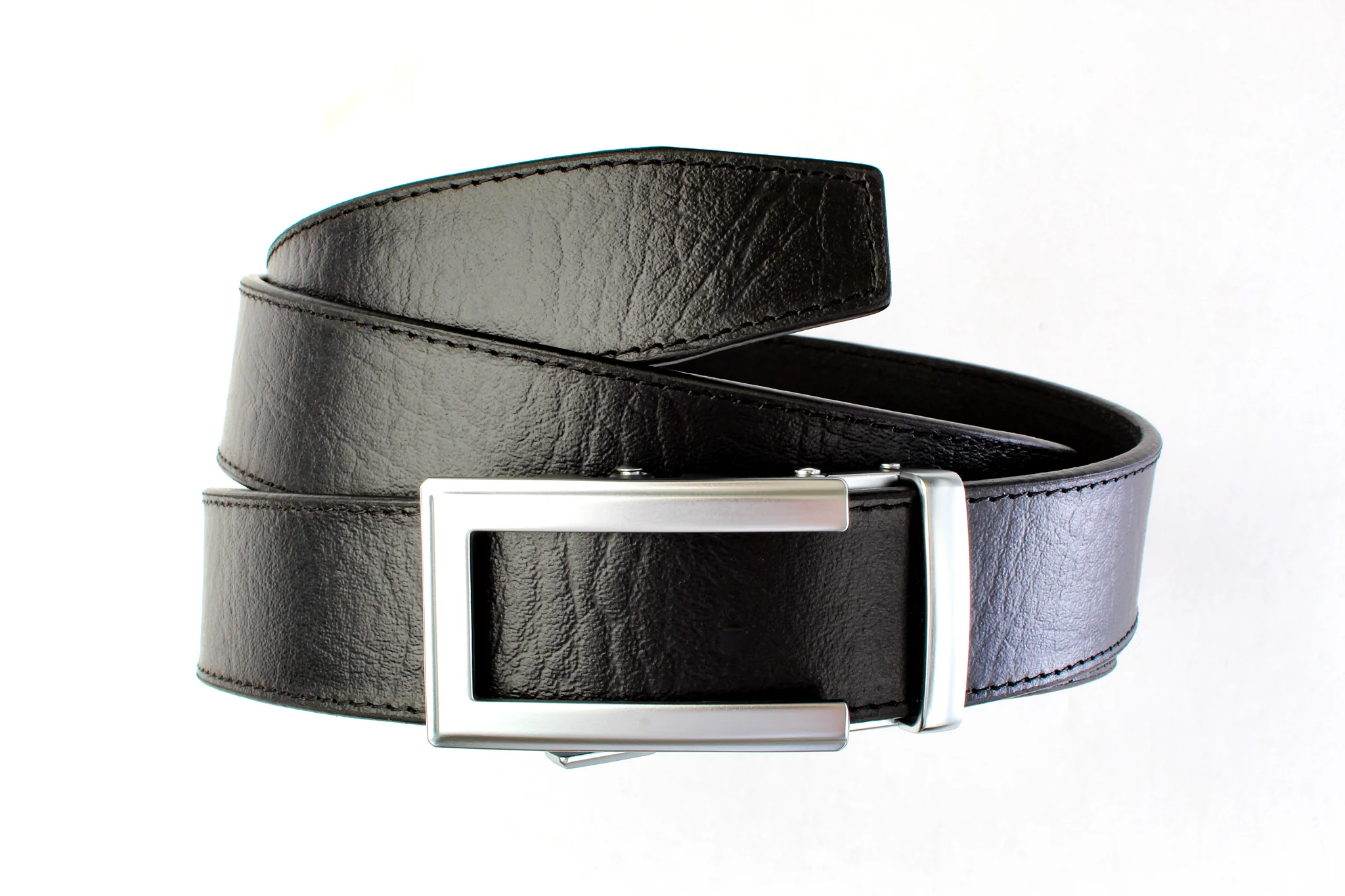 1.5" Black Buffalo Vegetable Tanned Leather w/Traditional in Silver Buckle - Image 11