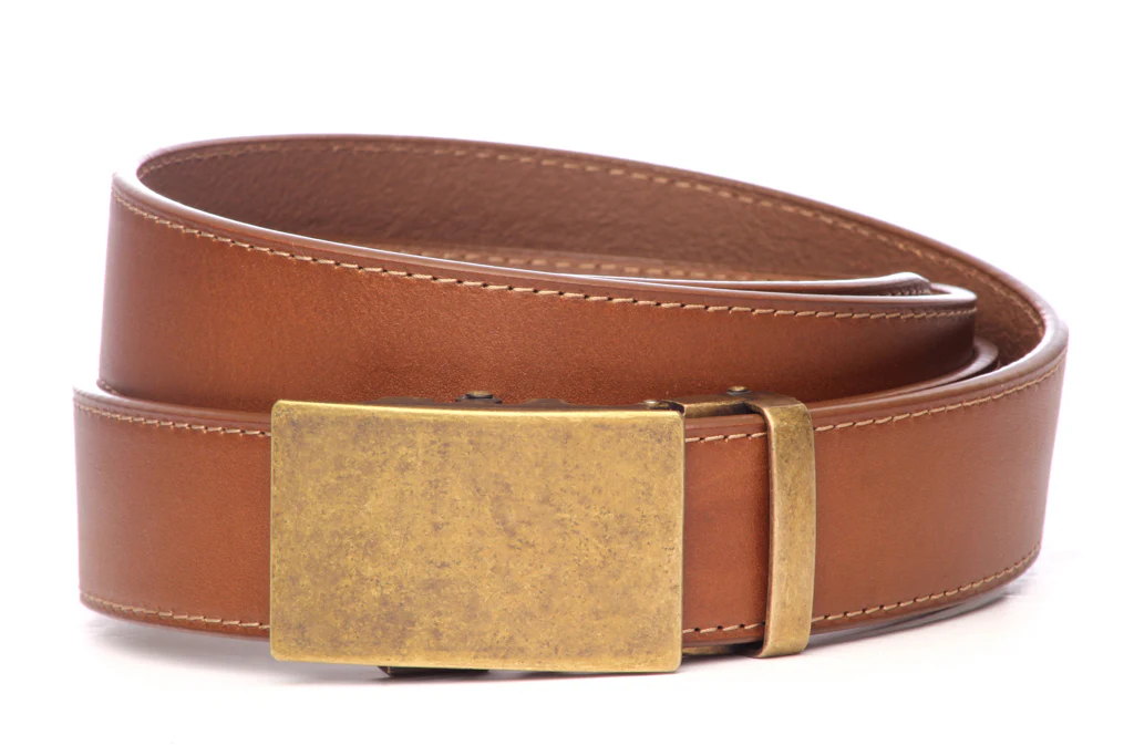1.5" Light Brown Vegetable Tanned Leather w/buckle - Image 5