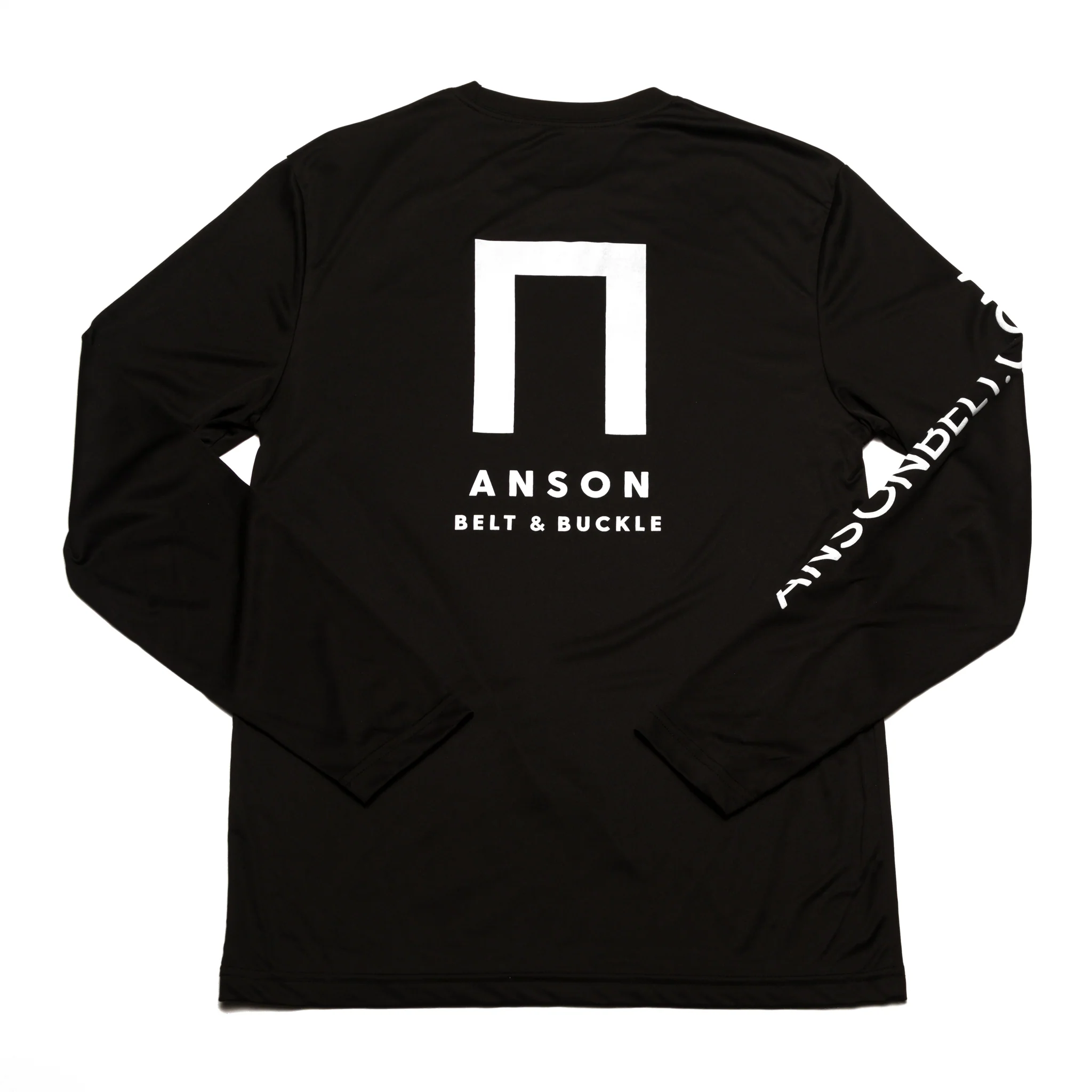 Black Anson Belt Performance Long Sleeve Tee w/ Hanes Sport™ Men's FreshIQ™ Cool DRI® technology - Image 5