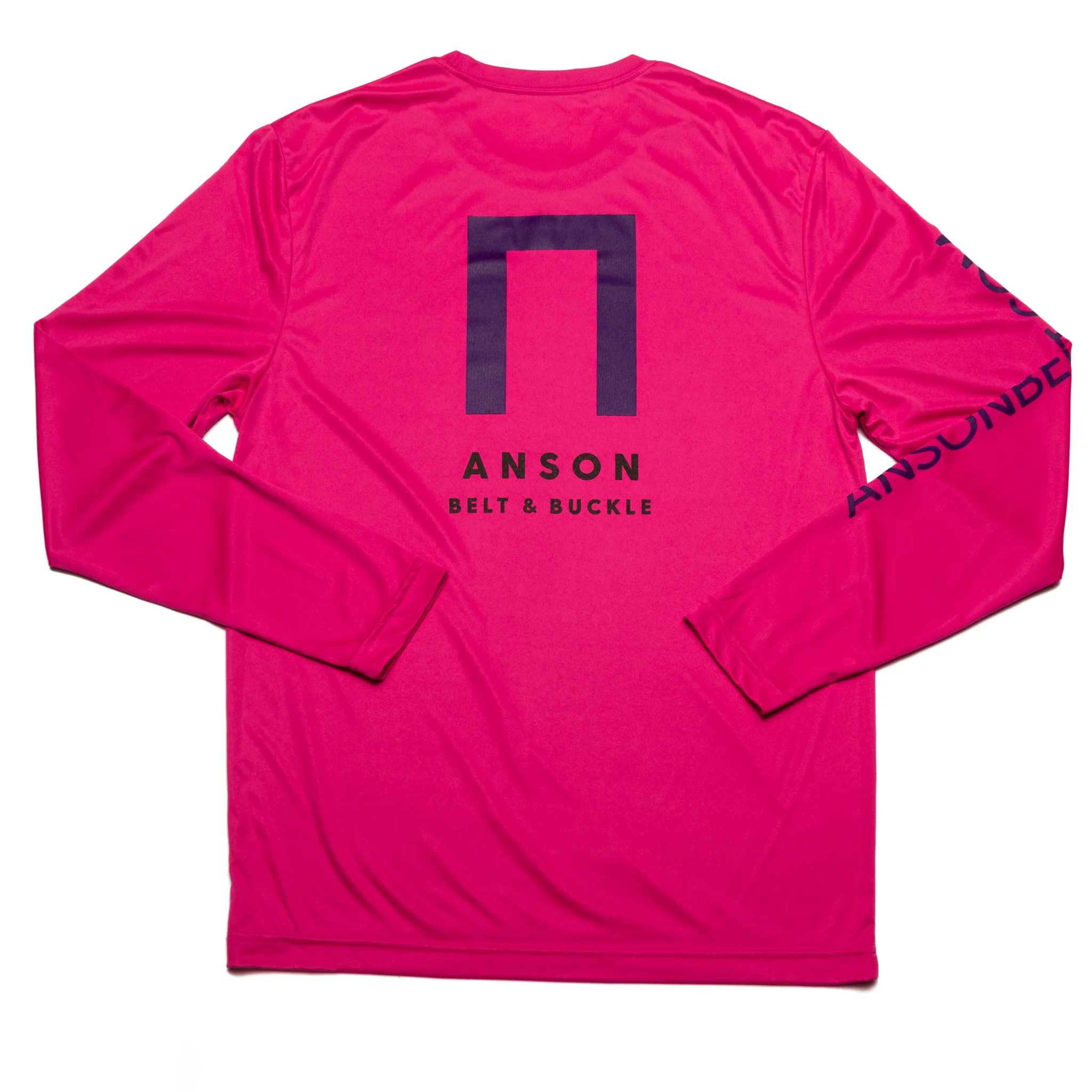 Pink Anson Belt Performance Long Sleeve Tee w/ Hanes Sport™ Men's FreshIQ™ Cool DRI® technology - Image 5